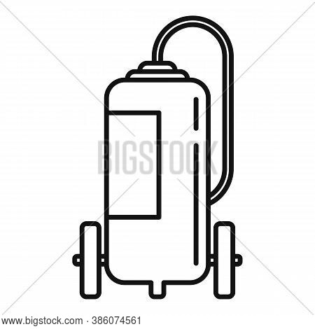 Fire Extinguisher Wheels Icon. Outline Fire Extinguisher Wheels Vector Icon For Web Design Isolated 