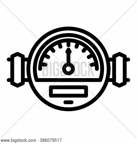 Manometer Meter Icon. Outline Manometer Meter Vector Icon For Web Design Isolated On White Backgroun