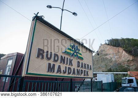 Majdanpek, Serbia - September 15, 2017: Main Entrance To Rudnik Bakra, The Copper Mine Of Majdanpek,