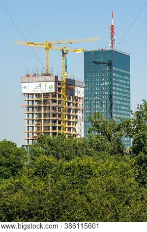 Construction Of Usce Tower Two Office Building In Belgrade, Serbia