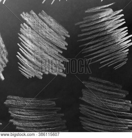 Creative Scribble. Pen Artwork. Black And Silvery School Texture. Gunmetal And Smoky Artistic Design
