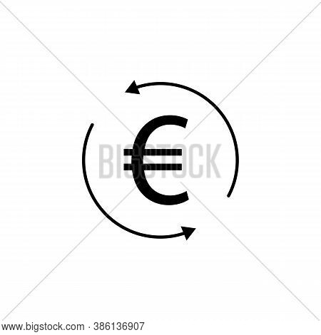 Circle, Arrow, Euro Icon. Element Of Finance Illustration. Signs And Symbols Icon Can Be Used For We