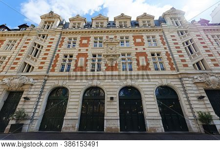 Paris, France - August 30, 2020 : The Historic Building Of Headquarters Of The Paris Fire Brigade Lo