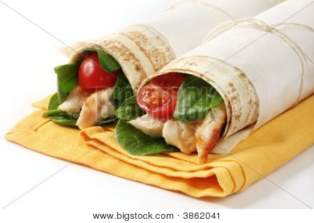 Wrap kanapki z kurczakiem
