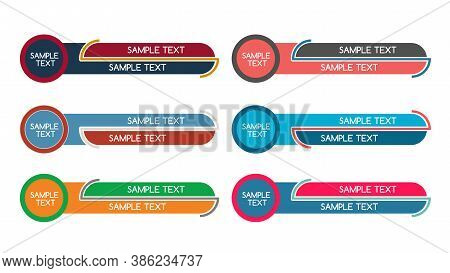 Set Of Rounded Tv Bars In Different Colors