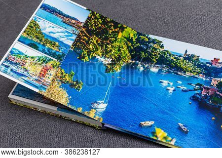 Collage Of Images Of A Persons Life, Photobook Vacation Travel In Italy