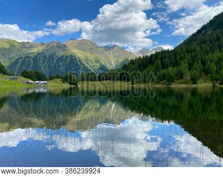 Lake Duisitzkarsee In Austria.the Duisitzkarsee Is Probably One Of The Most Beautiful Mountain Lakes