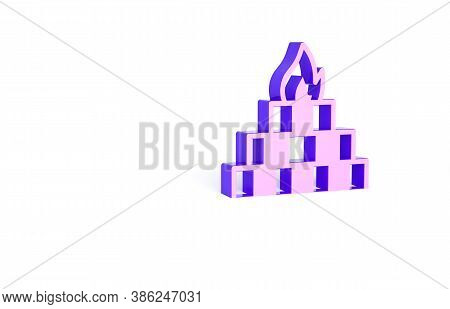 Purple Yagna Icon Isolated On White Background. Minimalism Concept. 3d Illustration 3d Render