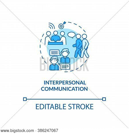 Interpersonal Communication Concept Icon. Communication Channels. Talking In Company. Information So