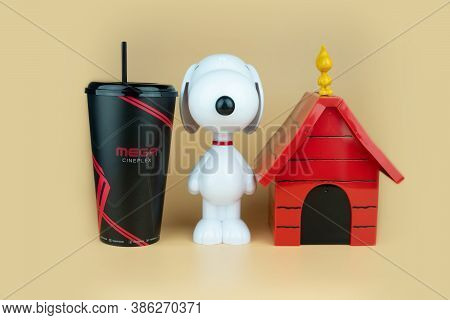 Samut Prakan, Thailand - September 21, 2020 : Snoopy Movie Set To Promote Advertising From Major Cin