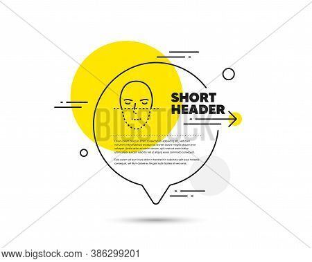 Face Recognition Line Icon. Speech Bubble Vector Concept. Faces Biometrics Sign. Head Scanning Symbo