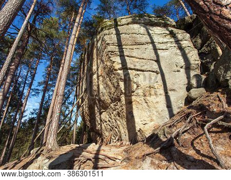Mastale Rockies Or Toulovcovy Mastale Rock City Near Prosec Town, Sandstone Rockies In Czech Republi