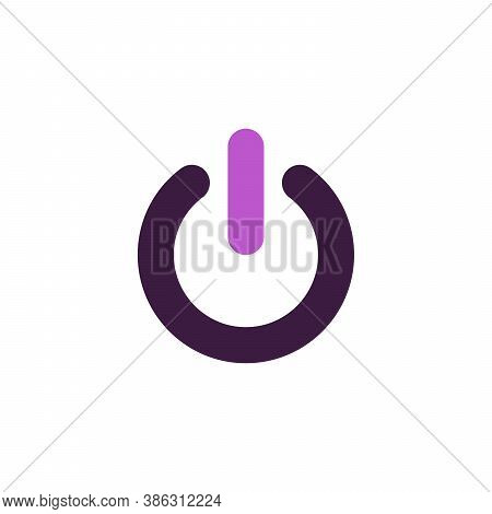 Abstract Power Button Icon Button For Websites Ui Or Applications App For Smartphones Or Tablets. St