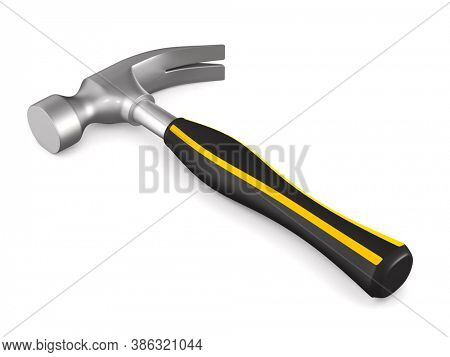 hammer on white background. Isolated 3D illustration