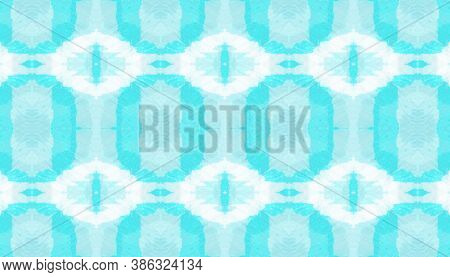 Tie Dye Seamless Pattern. Water Colour Geometry. African, Spanish Or Talavera Styles. Portuguese Dra