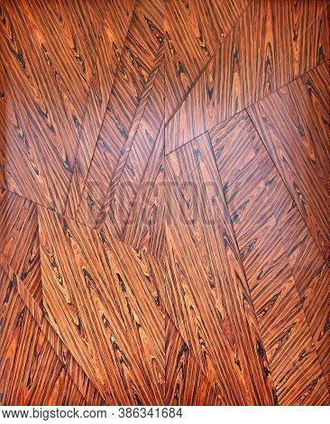 3D Wood Wall Panels. Wood Veneer Wall Panels With Geometric Shapes. Rosewood Reconstituted Veneer