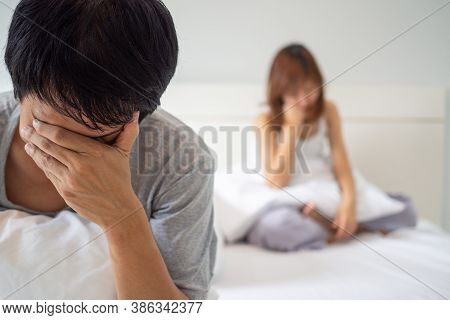 The Husband Shows Extreme Thoughts After Quarreling With His Wife. Problems Of Couples That Affect R