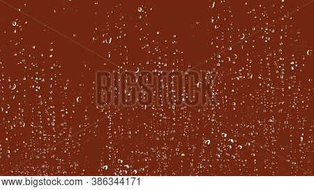White Color Of Rain Drop Or Water Drop On The Glass On The Black Background When Rainny Season Comin
