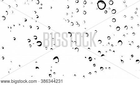 Rain Drop On The White Background