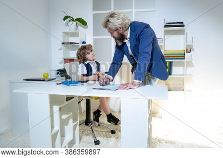 Family Business. Business People Planning Strategy Analysis In Office. Future Career. Small Family B