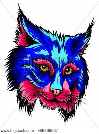 Lynx Head Mascot Logo Vector Illustration Graphics