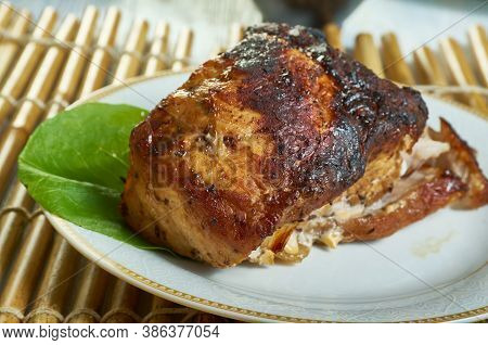 English Maple Mustard Pulled Pork Close Up