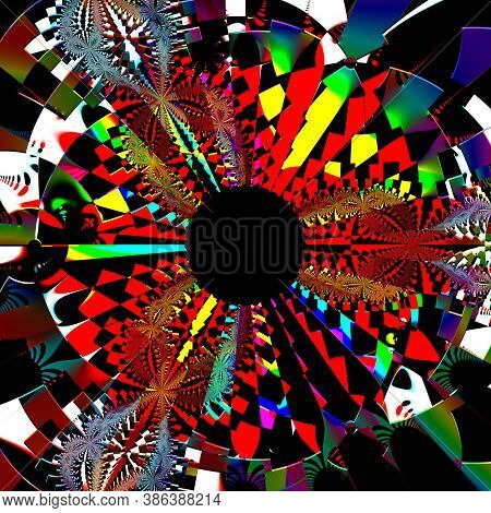 Abstract Image Of The Board For The Game Of Darts. Bright Impressionistic Perception Of The Goal. Fr