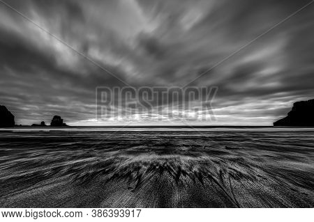 Sunset Over The Beach At Talisker Bay, Isle Of Skye, Scotland