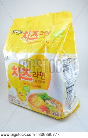 Manila, Ph - Sept 10 - Paldo Cheese Ramyun Ramen Pack On September 10, 2020 In Manila, Philippines.