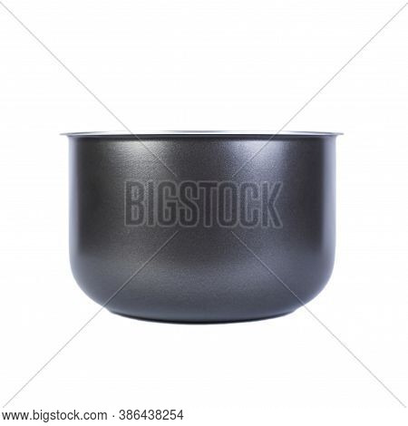 Multicooker Bowl Isolated On White Background. Side View.