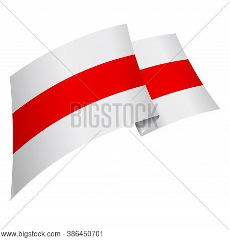 Historical Flag Of Belarus And A Symbol Of Protest Against The Dictatorship
