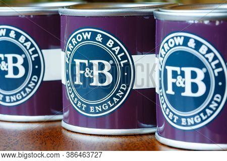 London, Uk - November 30, 2014. Farrow And Ball Or Farrow & Ball Paint Tins, Uk