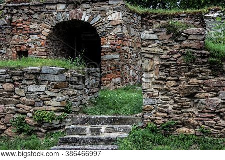Entrance To The Ruins Of The Fortress In Kralice Nad Oslavou In The Czech Republic