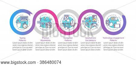 Behavior Metrics Elements Vector Infographic Template. Movement Identification Presentation Design E