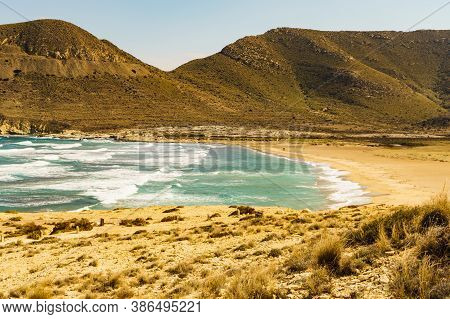Seascape. Beach El Playazo, Cabo De Gata, Province Almer