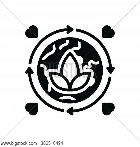 Black Solid Icon For Environment Climate Global Ecology Green Atmosphere Nature Ethos