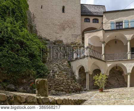 Patio At Falkenstein Castle In Bavaria At Summer Time