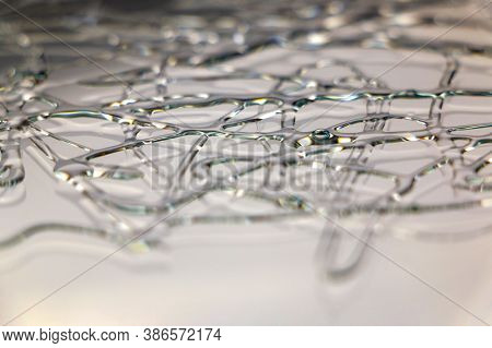 Liquid Holographic Glass. Art. Holography. Absrtract Background
