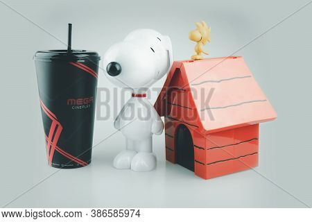 Samut Prakan, Thailand - September 23, 2020 : Snoopy Movie Set To Promote Advertising From Major Cin