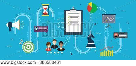 Strategic Project Management, Communication And Marketing. Concept Of Project Management, Business W