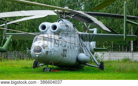 July 18, 2018, Moscow Region, Russia. Soviet Helicopter-based Command Post Mil Mi-6 At The Central M