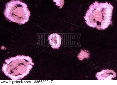 Pattern Leopard. Pink And White Color. Drawn By Hand Exotic Texture Design. Trendy Zoo African Anima