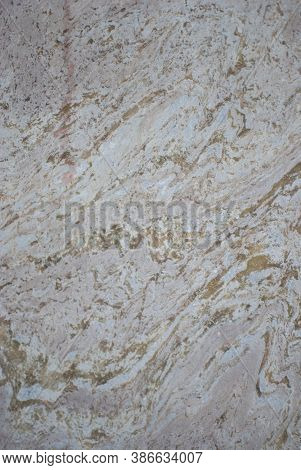 Stone Wall With Streaks Texture Close Up, Grey Brown Beige Background, Grunge Wallpaper