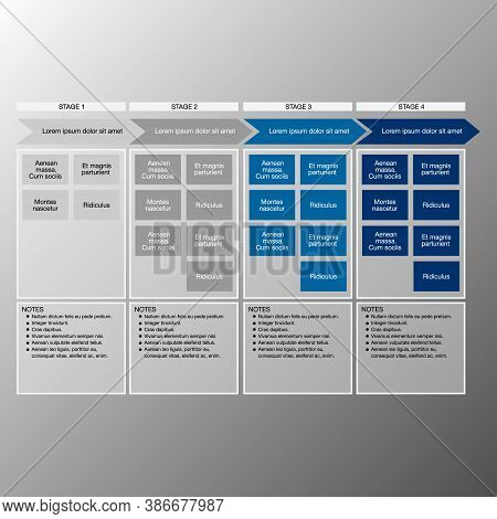 Flat Design Infographics Template With Business Line Icons User Interface. Icon For Statistics Or Pr