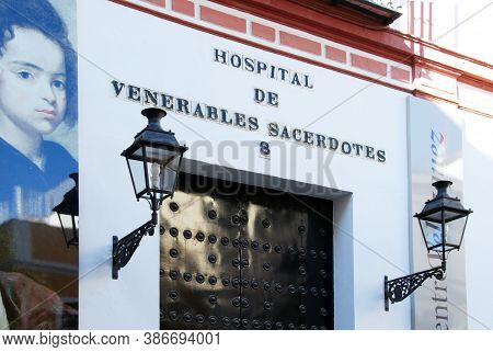 Seville, Spain - November 15, 2008 - Front View Of The Venerable Priests Hospital (hospital De Los V