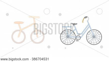 Bicycle Vector Flat Illustration On White Background