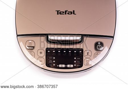 Zaporizhzhya, Ukraine - 07 September 2020: Tefal Multicooker Isolated On White Background.