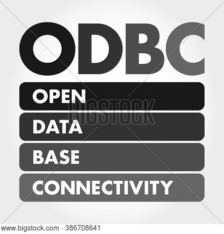 Odbc - Open Database Connectivity Acronym, Technology Concept Background