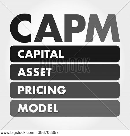 Capm - Capital Asset Pricing Model Acronym, Business Concept Background