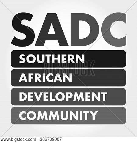 Sadc - Southern African Development Community Acronym, Business Concept Background